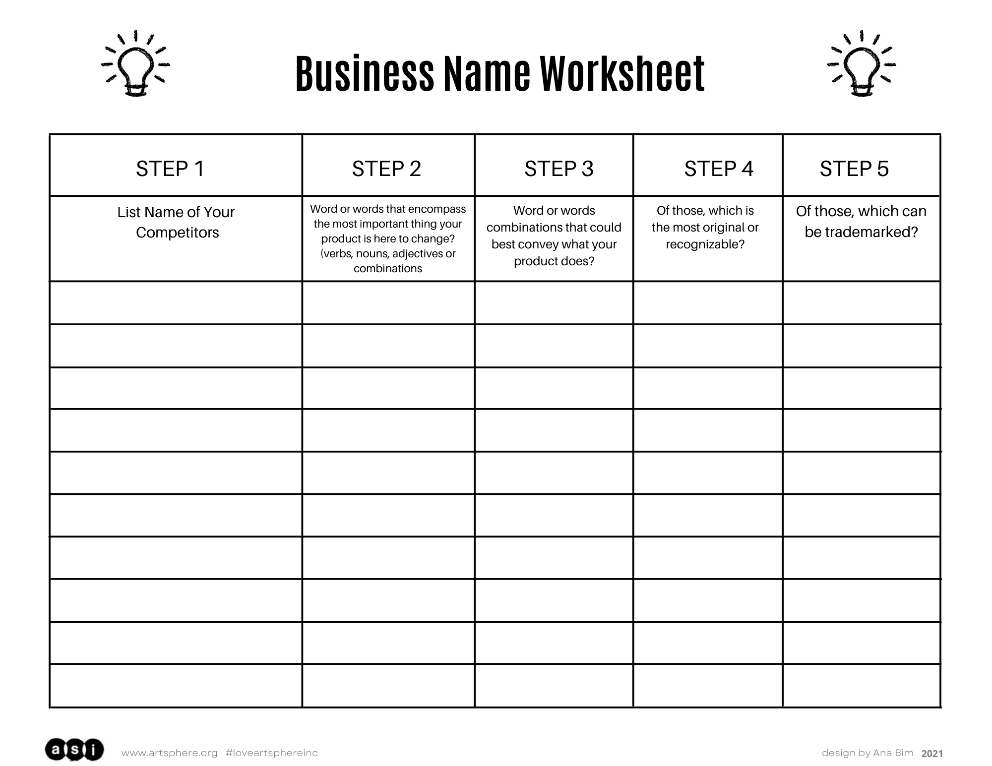 Traditional worksheet