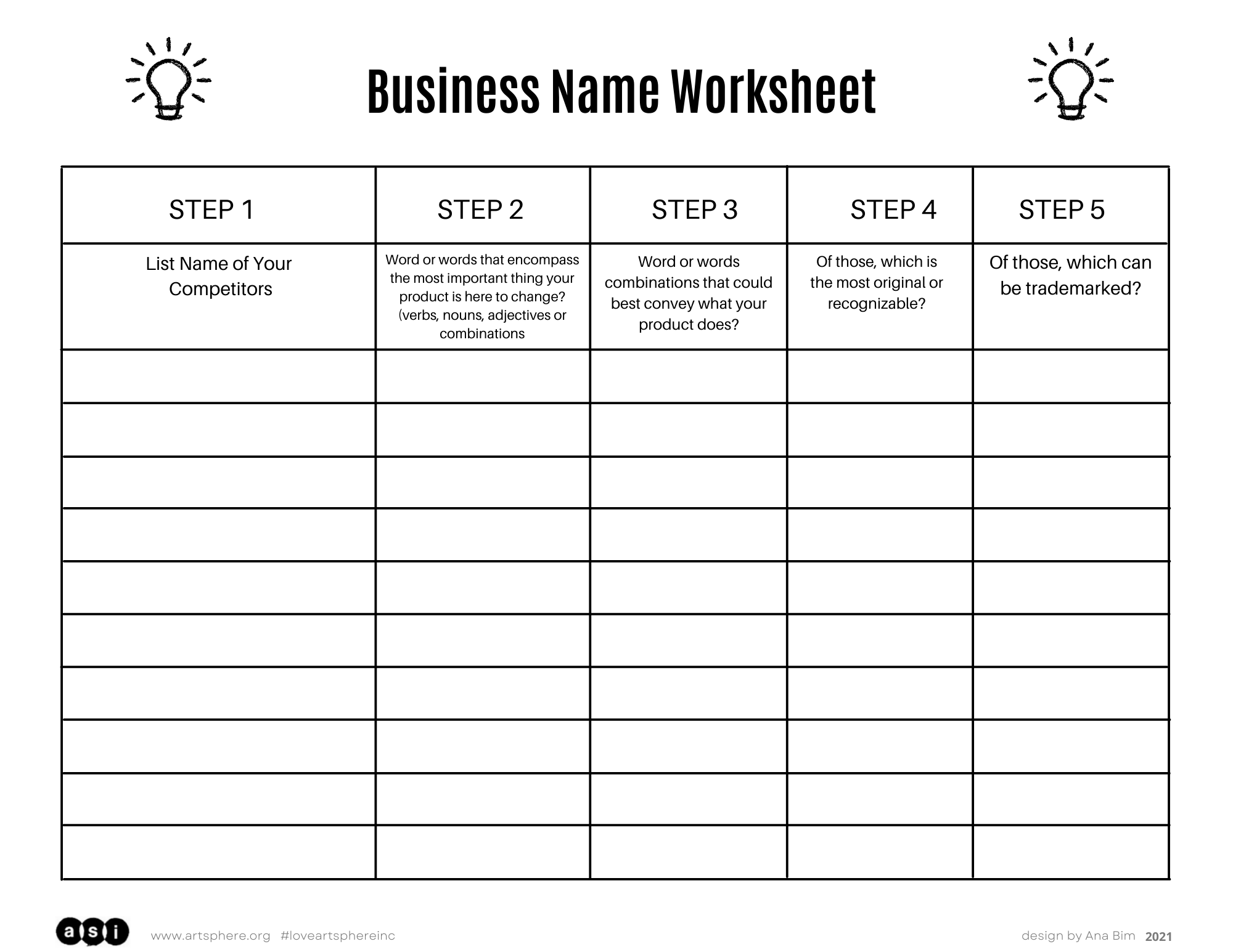 Traditional worksheet